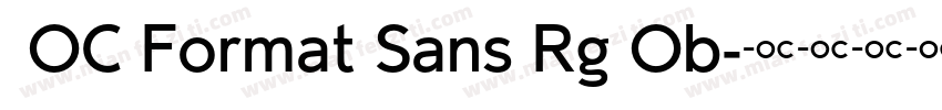  OC Format Sans Rg Ob字体转换